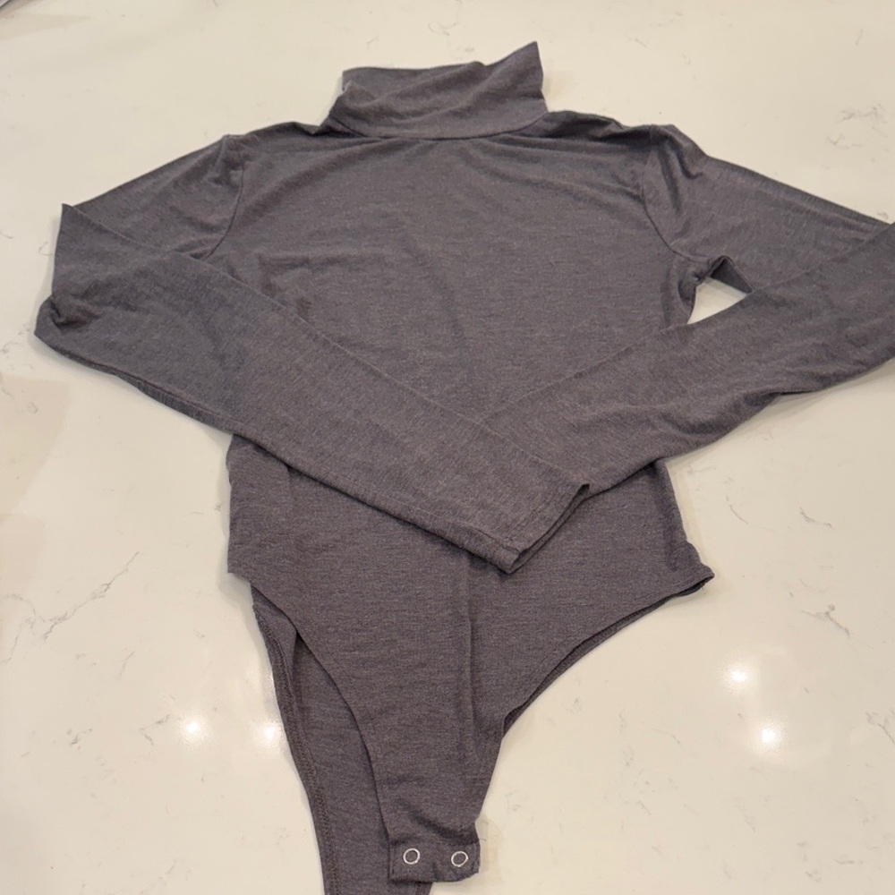 Gray One Piece Bodysuit